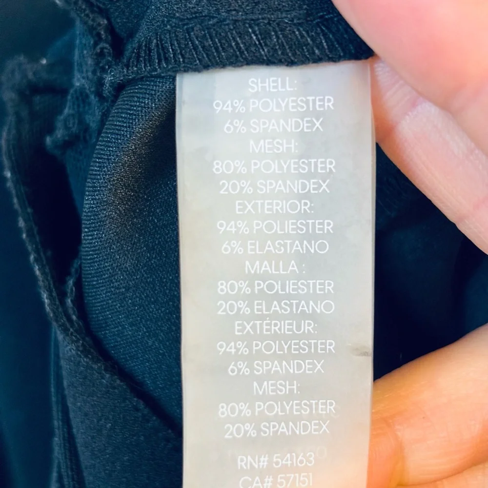 Calvin Klein Black Sleeveless Shift Dress Sheer Hem Size 4 - Picture 8 of 8